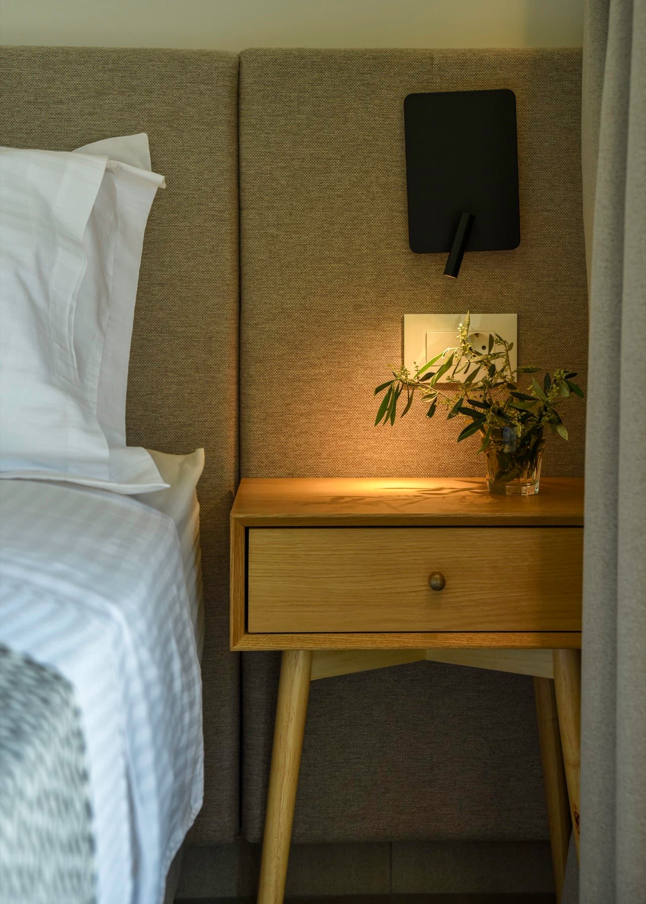 Bedroom nightstand detail